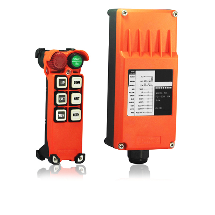 F21-E2M DC 3V (2 AA Size Batteries) 6 Single Step Buttons Industrial Wireless Remote Control