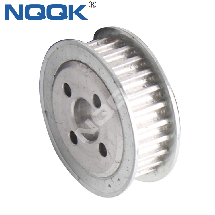 25 TEETH HTD 5M DOUBLE FLANGE TIMING PULLEY with Custom Mounting 4 Holes