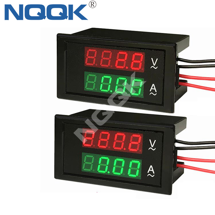 DL69-2042T 110V 220V Double Display Small AC Digital Voltage And Current Meter