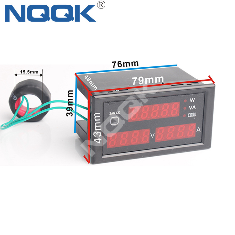 DL69-2048 Digital Multi Functional Voltage Current Power Digital Meter Ammeter Voltmeter