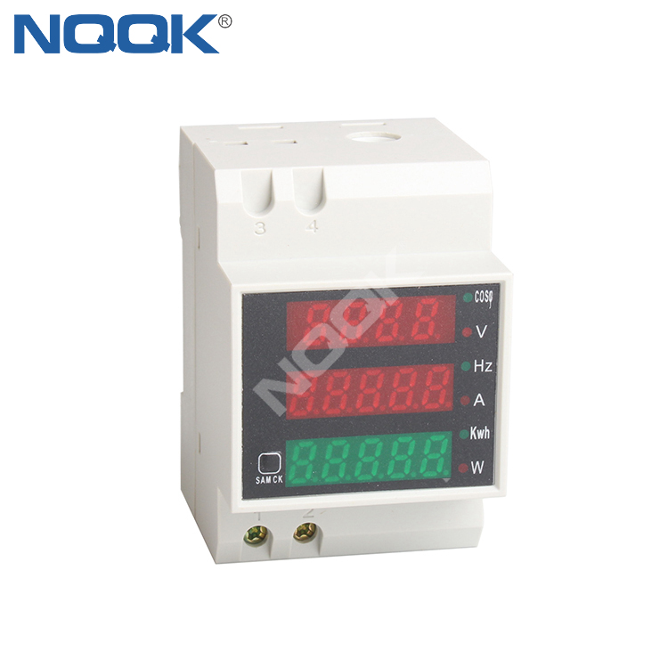 D52-2058 rail type voltage and current with power frequency electric energy multifunctional digital display meter instrument det