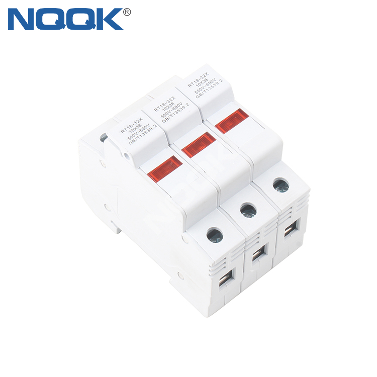 RT18-32X Low Voltage 32A 690V AC Fuse Electrical Fuse Holder with porcelain  fuse link With Lamp 3P